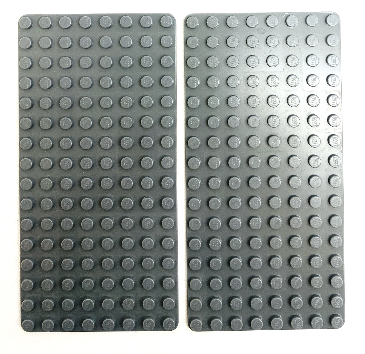LEGO Baseplate 8x16 Pack of 2 Dark Bluish Grey