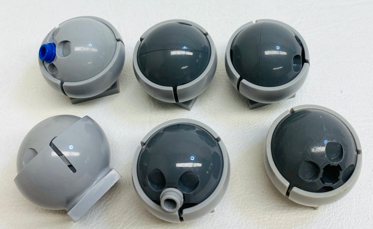 LEGO Ball and Socket 3x3 Mixed Pack of 6 Light Bluish Grey / Dark Bluish Grey Star Wars Turret