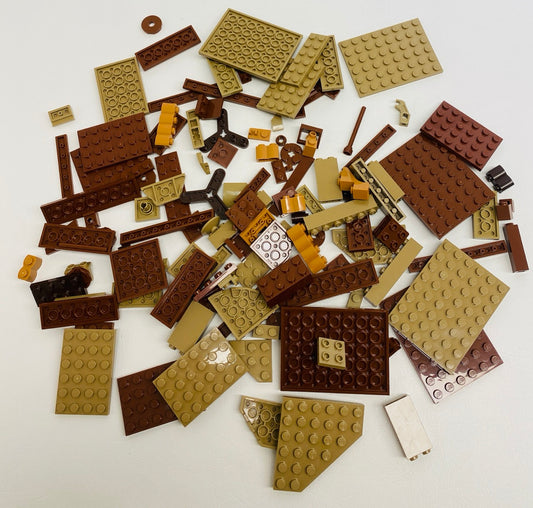 LEGO Shades of Brown Fun Pack Mixed Pieces Bricks Slopes Plates and More