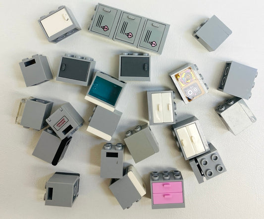 LEGO Light Bluish Grey Containers Fun Pack Cupboards Lockers