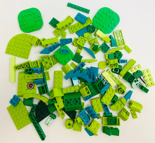 LEGO Shades of Green Fun Pack Mixed Pieces Bricks Plates Slopes and More