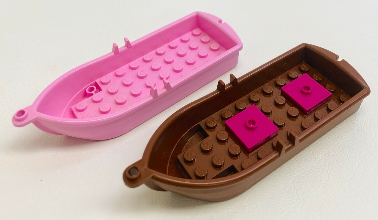 LEGO Rowing Boats Pack Of 2 Reddish Brown and Bright Pink