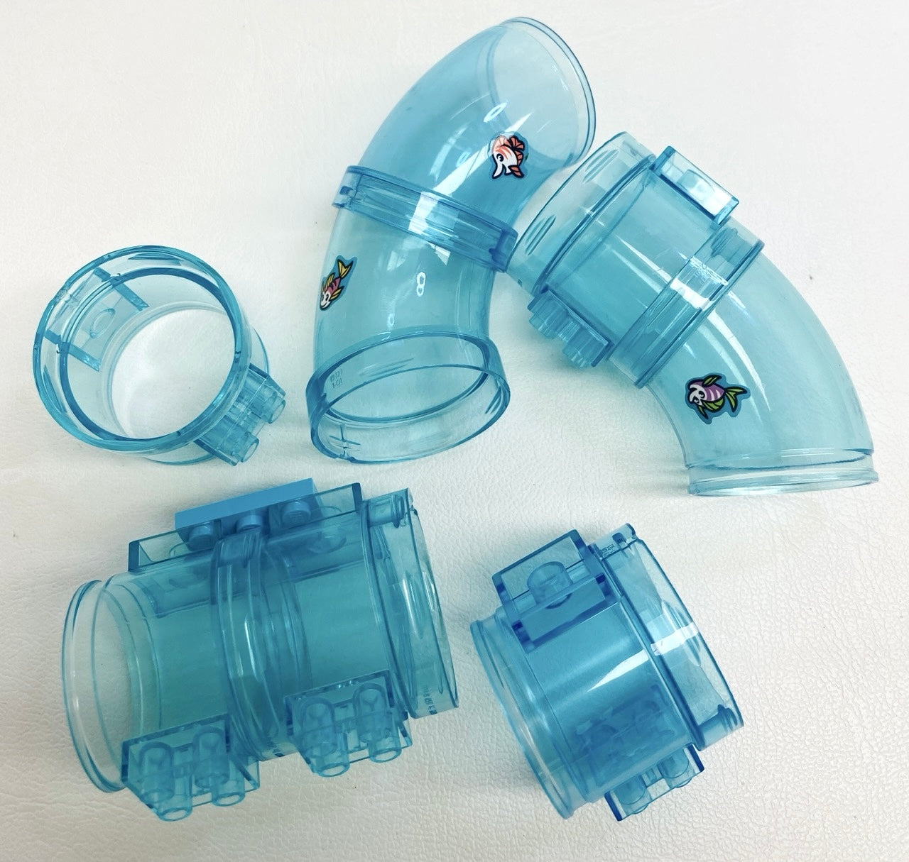 LEGO Tube / Cylinder Fun Pack Trans Light Blue