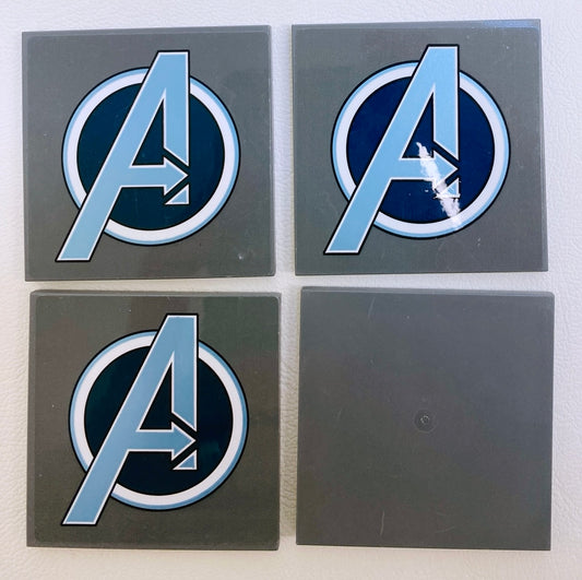 LEGO Dark Bluish Grey Tile 6x6 Pack of 4 Marvel Avengers