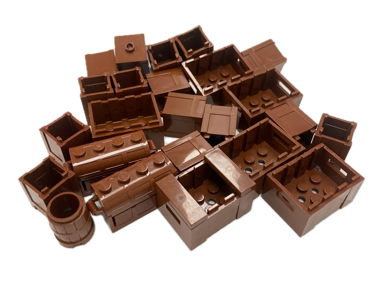 LEGO Reddish Brown Cargo Container Fun Pack Barrels Crates and Treasure Chests