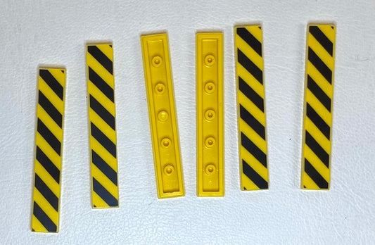 LEGO Printed Danger Tiles 1x6 Fun Pack of 6 Yellow