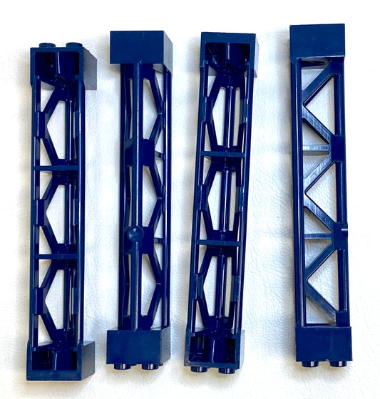 LEGO Support 2x2x10 Pack Of 4 Dark Blue