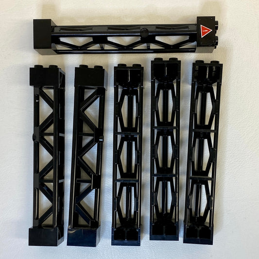 LEGO Support 2x2x10 Pack Of 6 Black