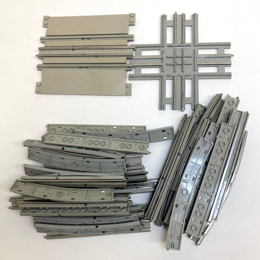 LEGO Trains Vintage 12V Track Pack Mixed With Crossings, Straight, & Curved Tracks