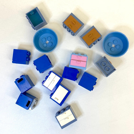 LEGO Shades of Blue Container Fun Pack Barrels Postboxes and More