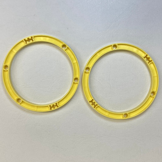 LEGO Bright Light Yellow Support Girder / Ring 11x11 Pack of 2