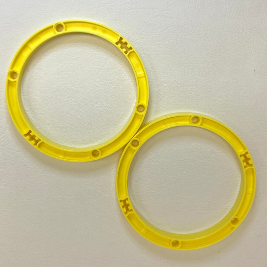 LEGO Bright Light Yellow Support Girder / Ring 11x11 Pack of 2