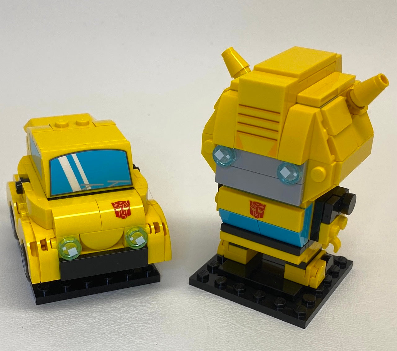 LEGO Brickheadz Transformers Bumblebee Car and Robot Set #40804 As Pictured