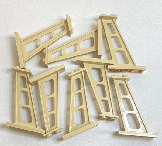LEGO Tan Support Inclined Stanchion 2x4x5 Pack of 8
