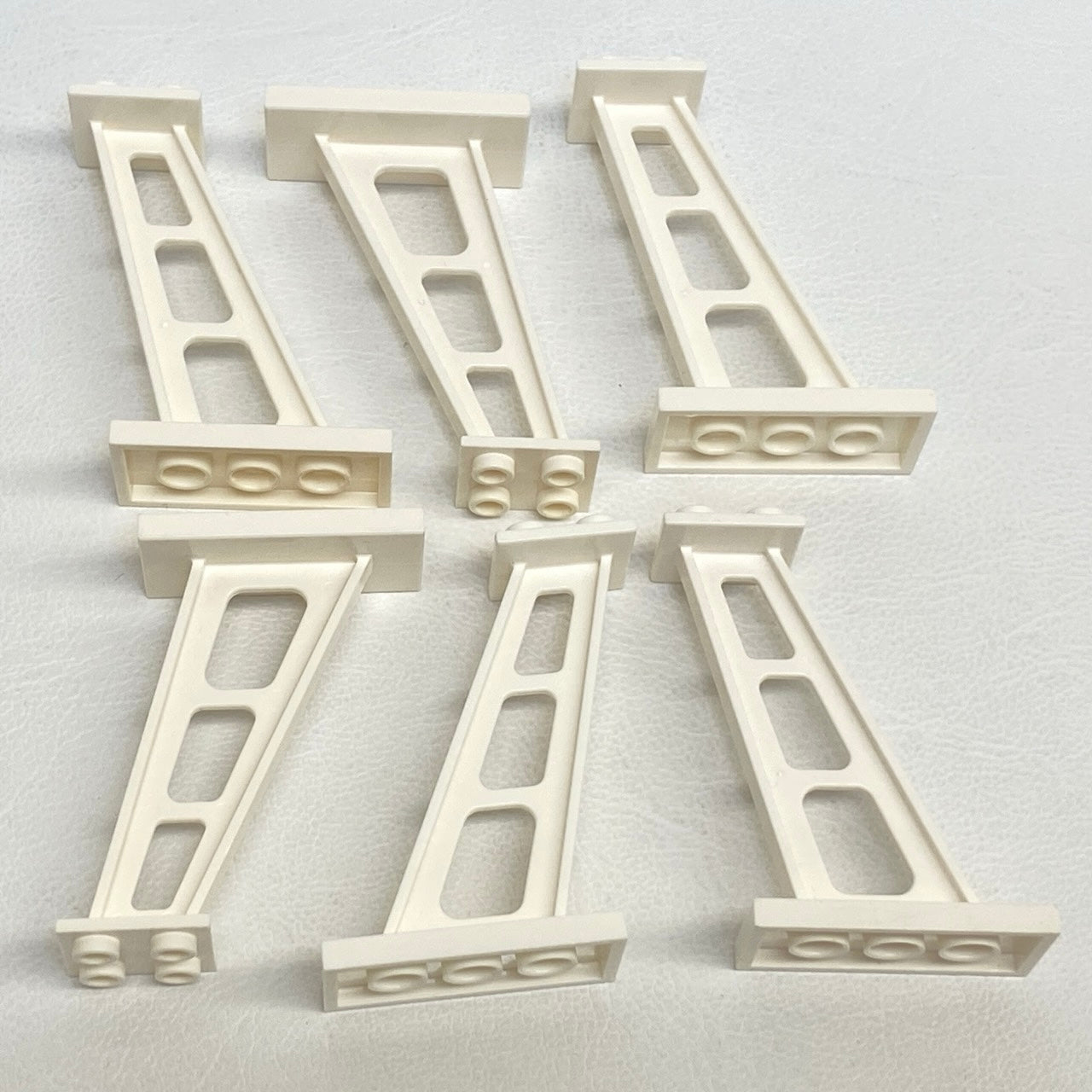 LEGO White Support Inclined Stanchion 2x4x5 Pack of 7