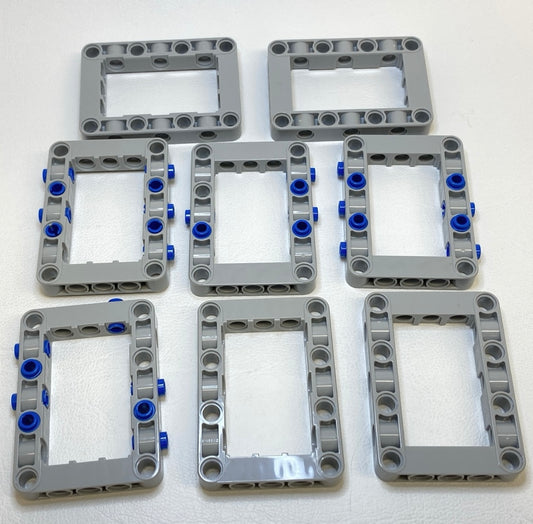 LEGO Technic Light Bluish Grey Open Frame Liftarm 5x7 Pack of 8