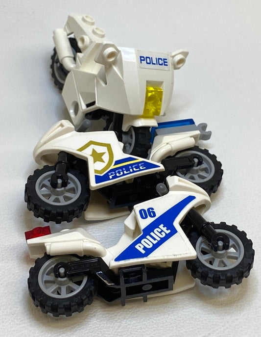 LEGO City Motorcycle / Motorbike Pack Of 3 Police Mixed Types