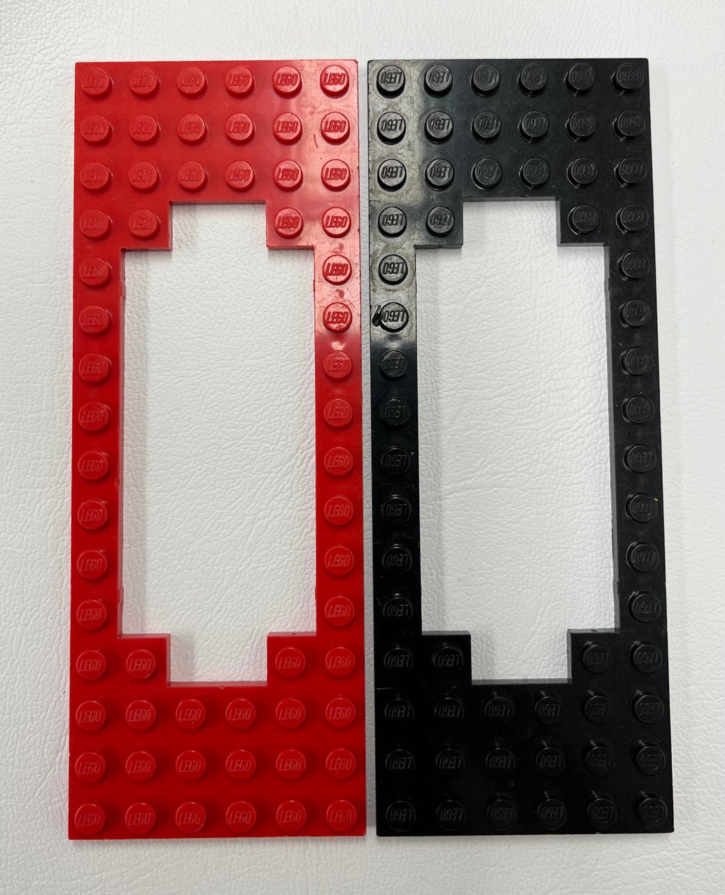 LEGO Trains Vintage Plate 8x16 with Cutout (Wide) Pack of 2 Red and Black