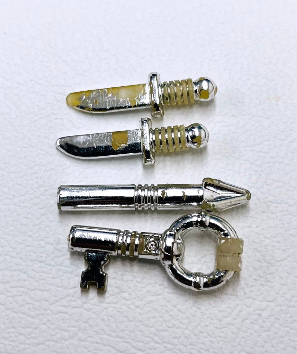 LEGO Chrome Silver Mixed Fun Pack - Dagger Harpoon Key (Marked)