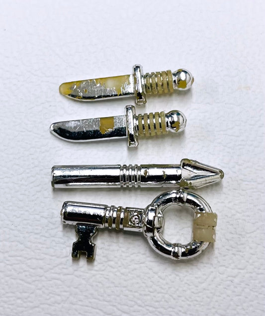 LEGO Chrome Silver Mixed Fun Pack - Dagger Harpoon Key (Marked)