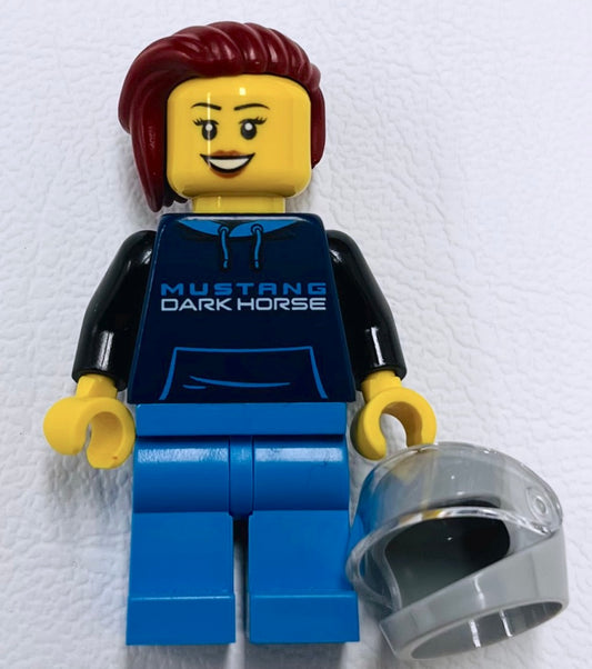 LEGO Speed Champions Ford Mustang Dark Horse Driver Minifigure with Light Bluish Grey Helmet