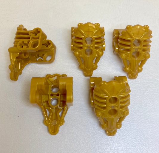 LEGO Bionicle Armour Uniter Pack of 5 Pearl Gold
