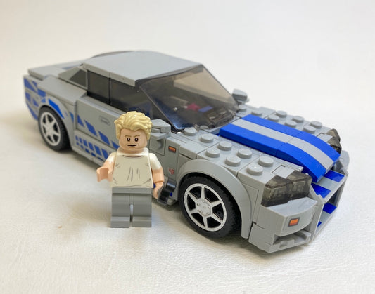 LEGO Speed Champions 2 Fast 2 Furious Nissan Skyline GT-R - Brian O'Conner Minifigure and Instructions - As Pictured