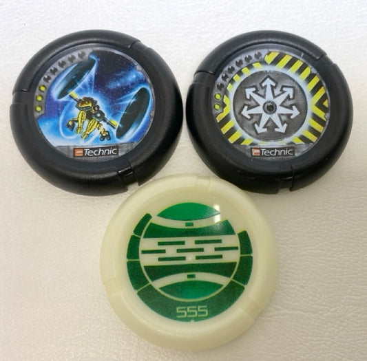 LEGO Bionicle / Slizer Throwing Disk Fun Pack - Mixed Pieces Glow in the Dark Kanoka 555 Le-Metru