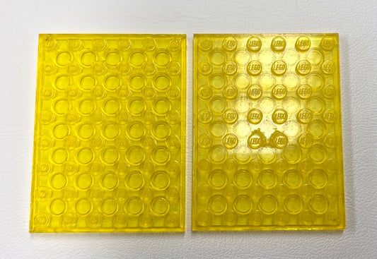 LEGO Classic Space Trans Yellow Plate 6x8 Pack of 2