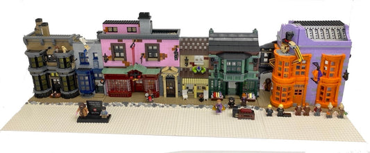 LEGO Harry Potter Diagon Alley Set #75978 As Pictured with FREE White Baseplates