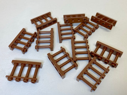 LEGO Reddish Brown Spindled Fences Fun Pack of 12