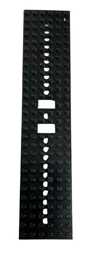 LEGO Train Base 6x28 Black 10 Round Holes Each End