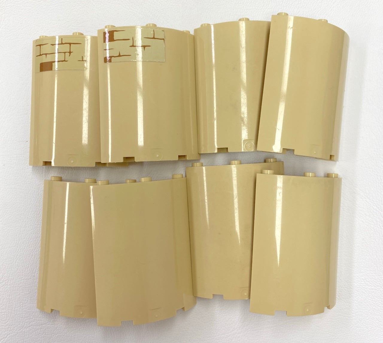 LEGO Tan Quarter Cylinder 4x4x6 Fun Pack of 8