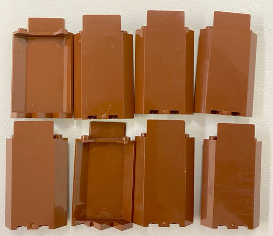 LEGO Reddish Brown Wall Corner Panel 3x3x6 Pack of 8