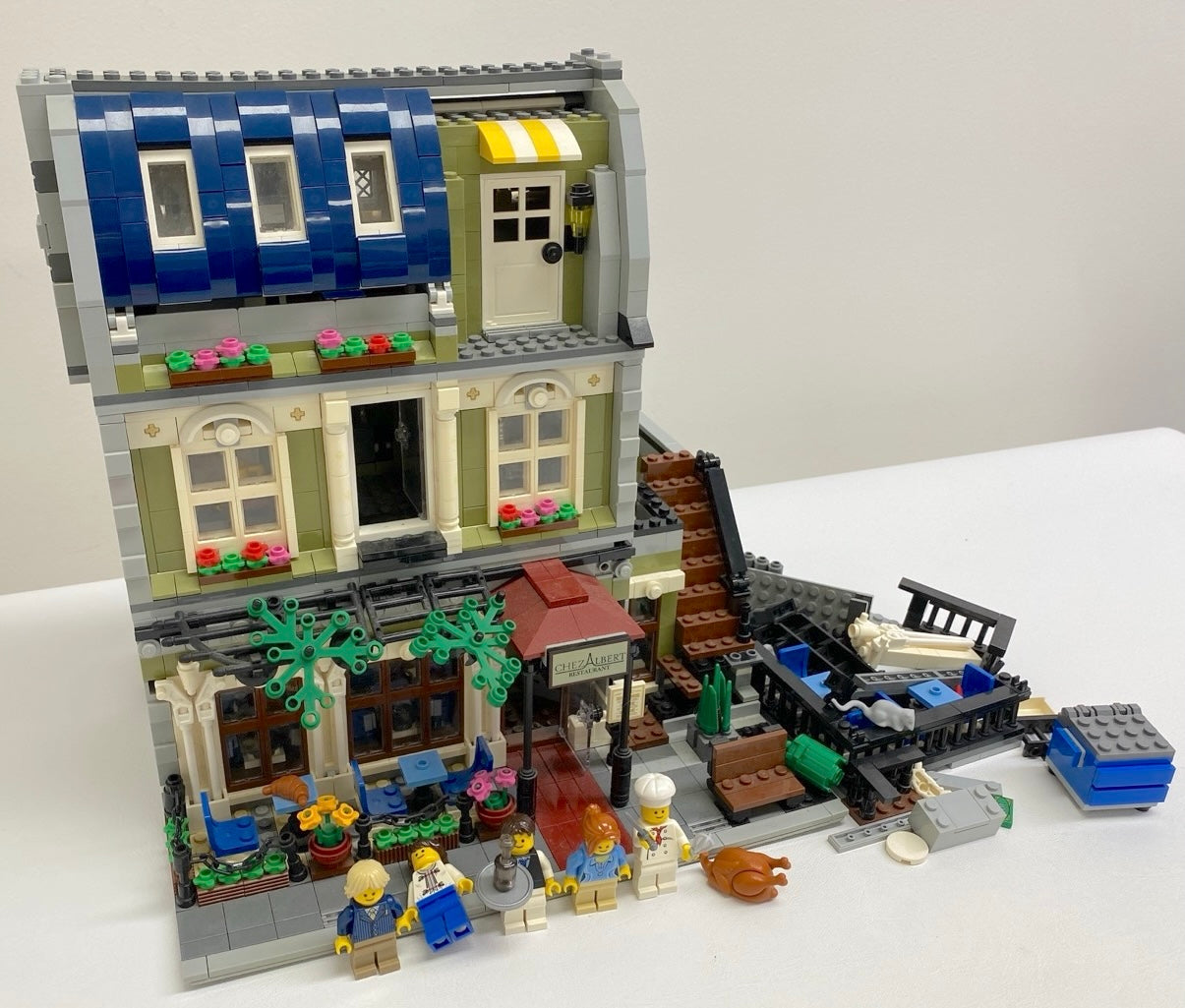 LEGO Creator Parisian Restaurant Modular Building Set #10243 - As Pictured - Includes Instructions and Minifigures