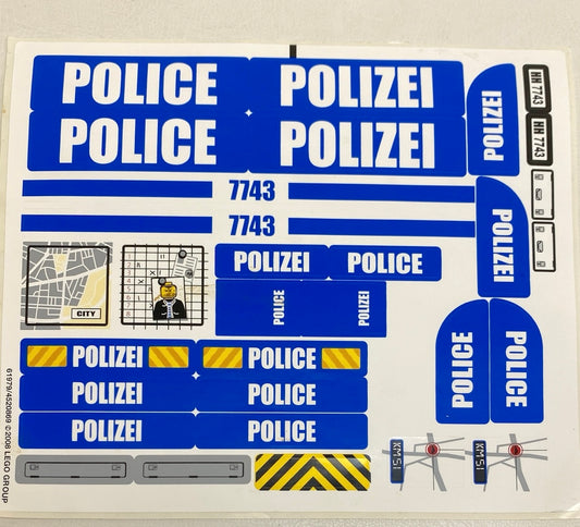 LEGO City Police Sticker Sheet
