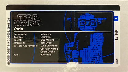 LEGO Star Wars Instructions and Sticker for Yoda Sculpture Set #75255