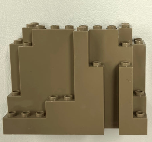 LEGO Rock Panel 4x10x6 Dark Tan Big Ugly Rock Piece