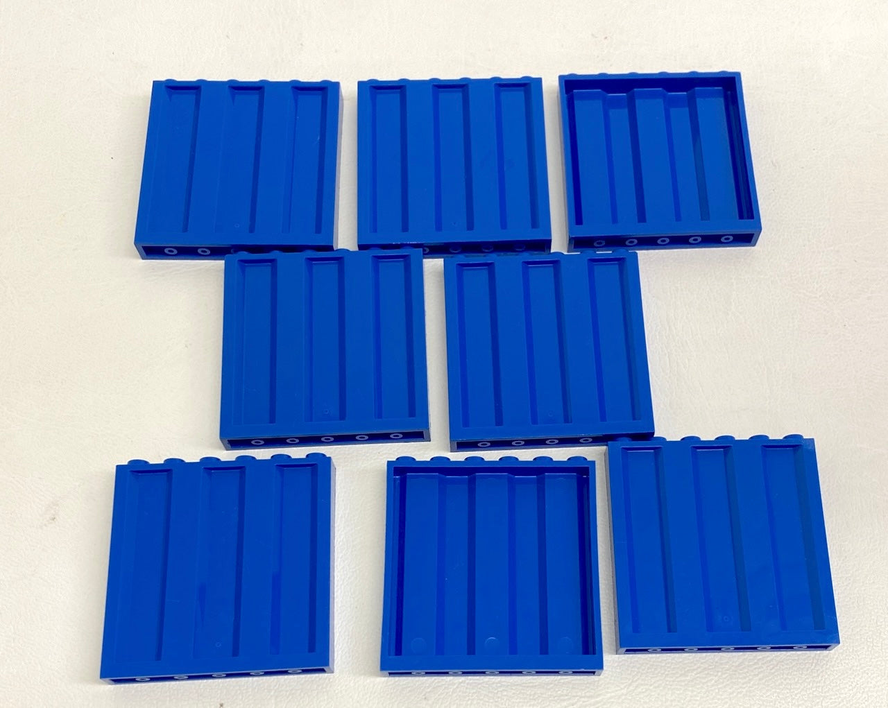 LEGO Panel 1x6x5 Pack of 8 Blue Corrugated