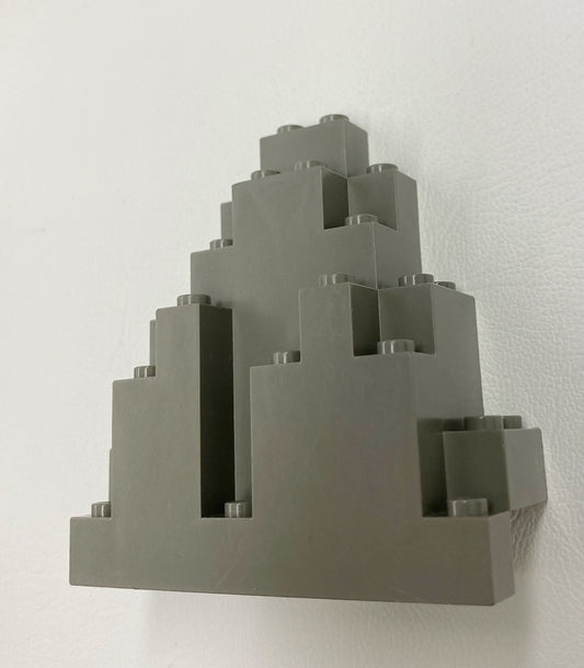 LEGO Rock Panel 3x8x7 Triangular - Dark Grey (Old Shade) - LURP (Little Ugly Rock Piece)