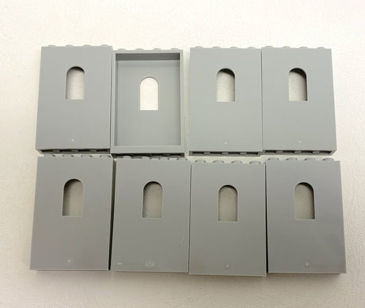 LEGO Panel 1x4x5 with Window Pack of 8 Light Bluish Grey