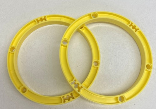 LEGO Bright Light Yellow Support Girder / Ring 11x11 Pack of 2