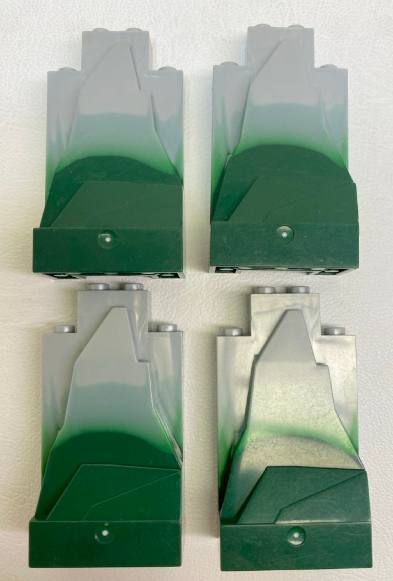 LEGO Pearl Light Grey / Marbled Dark Green Rock Panels Fun Pack