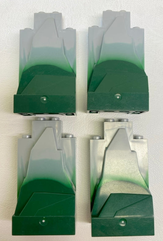 LEGO Pearl Light Grey / Marbled Dark Green Rock Panels Fun Pack
