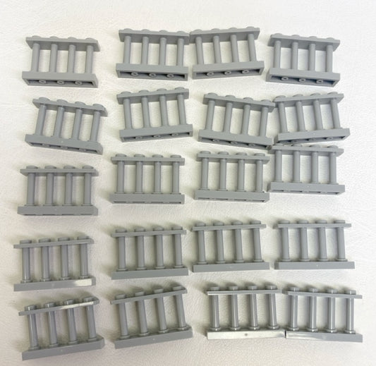 LEGO Light Bluish Grey Spindled Fences Fun Pack of 20
