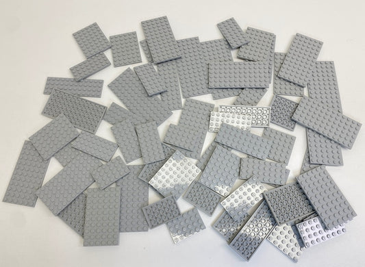 LEGO Light Bluish Grey Plates Fun Pack - Huge Selection - Mixed Sizes