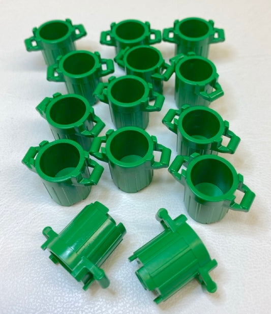 LEGO Green Rubbish Bins Pack of 14