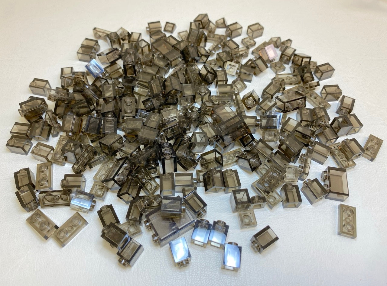 LEGO Trans Brown Small Pieces Fun Pack Mixed 1x1 and 1x2 Plates and Bricks (Old Trans Black)