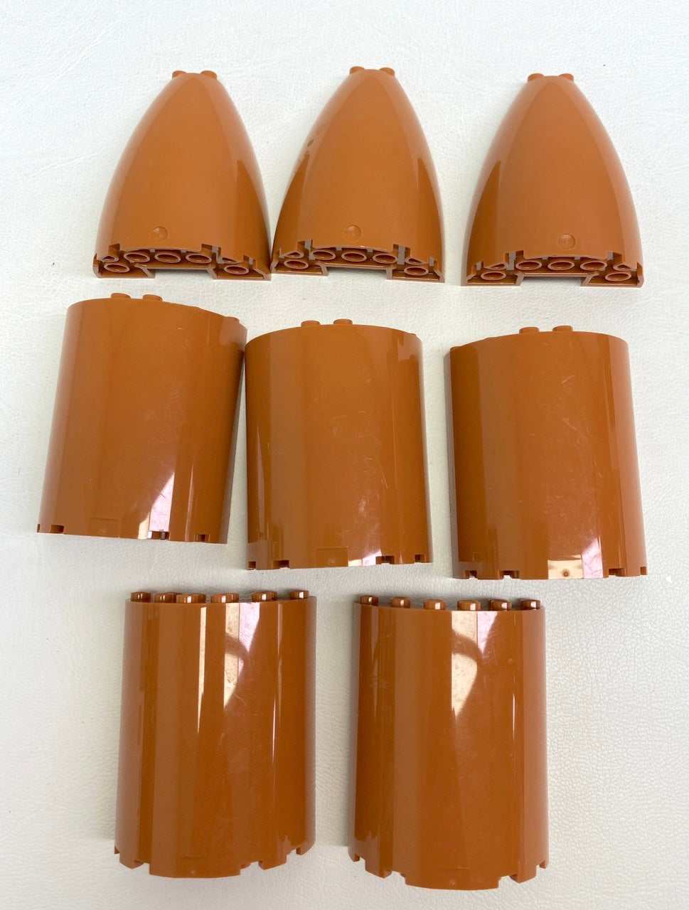 LEGO Dark Orange Cone and Cylinder Halves Fun Pack Mixed Pieces City Space Castle