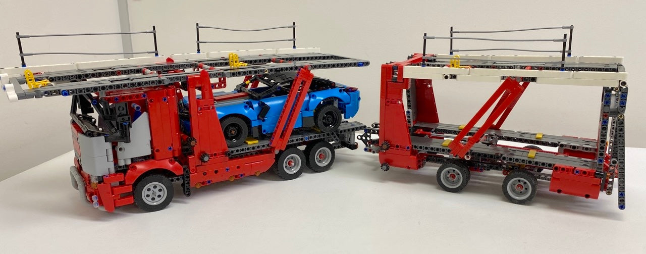 LEGO Technic Car Transporter - Set #42098 As Pictured with Instructions and Stickers
